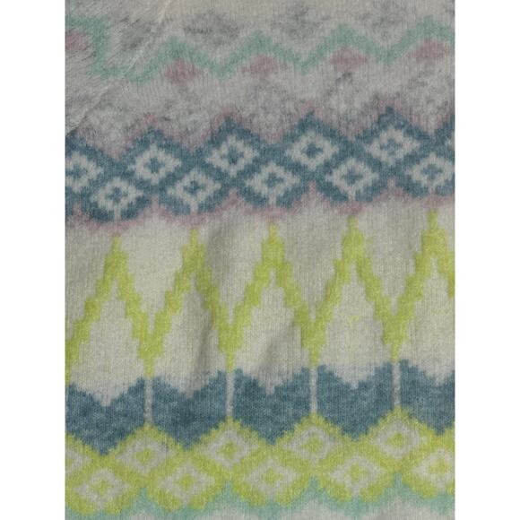 Ann Taylor Loft Fair Isle Relaxed Sweater Womens Medium Petite Soft Wool Blend - Picture 5 of 9